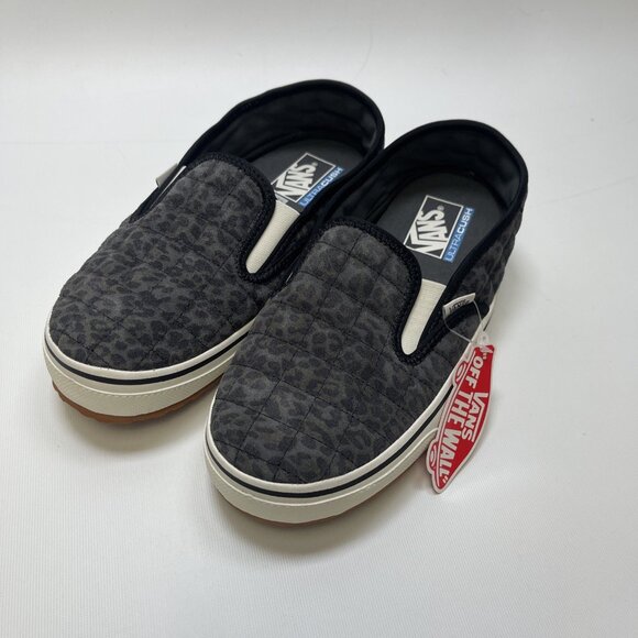 VANS Slip-Er 2 Mule Slippers Gray Cheetah AOP Black White Gum Cozy Men 8, Wom 10 - Picture 4 of 13